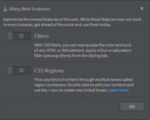 Shiny web features