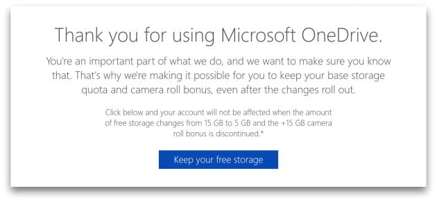 keep your free storage