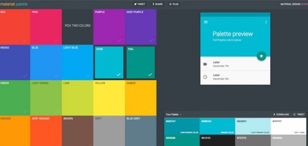 material palette